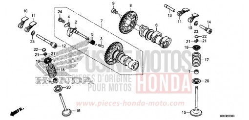 ARBRE A CAMES/SOUPAPE CRF250RK de 2019